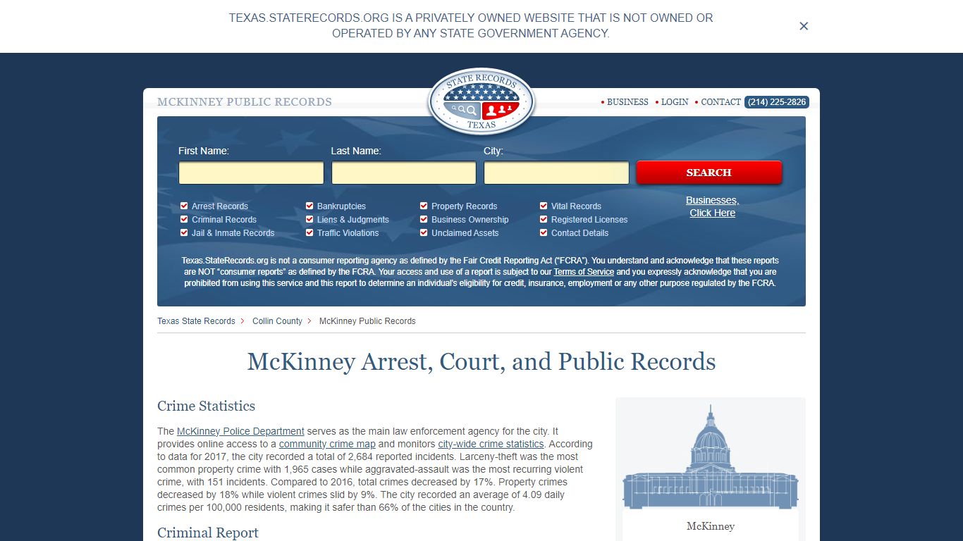 McKinney Arrest and Public Records | Texas.StateRecords.org